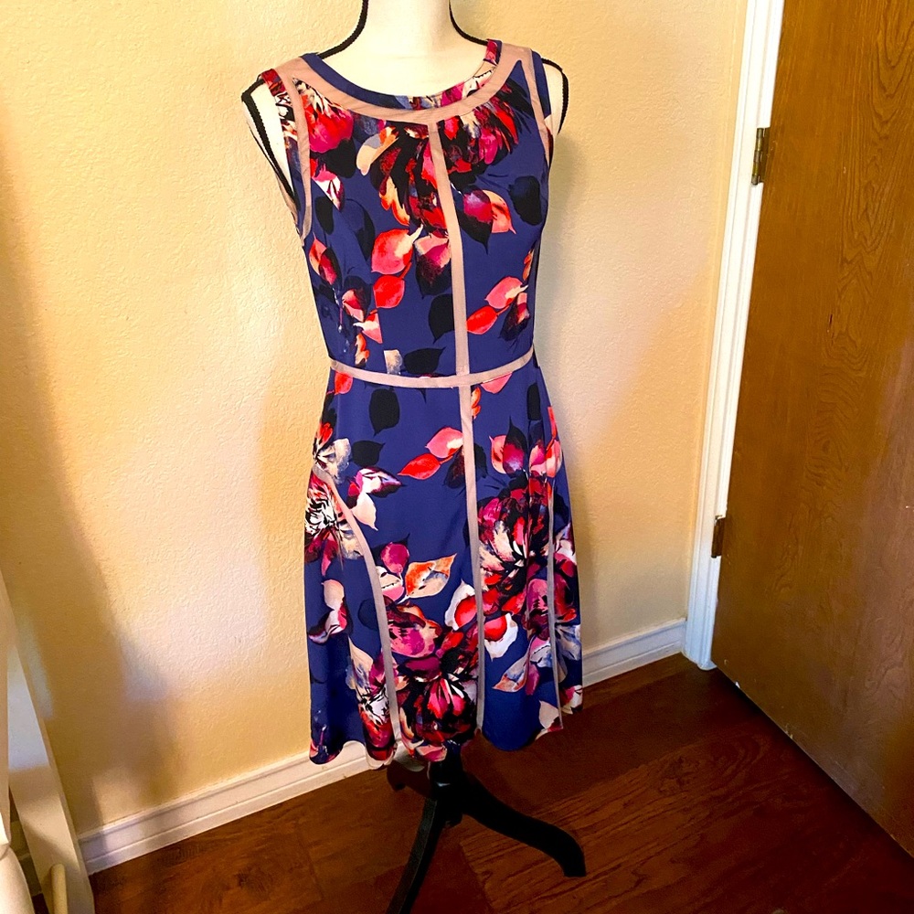 Adrianna Pappel Fit and Flare Floral Dress